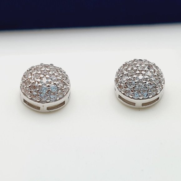 "925 Sterling Silver Plated CZ Earrings, EVBRS438 - Picture 6 of 10
